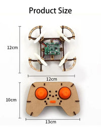 Wooden Drone DIY kit Wooden assembled Remote control toy fixed kit Remote Controlled Toys diy kit Training quadcopters