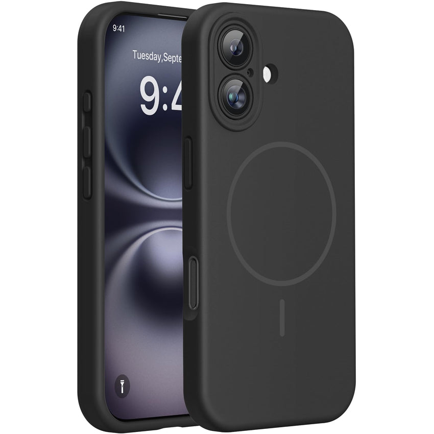 Magnetic for iPhone 17 Pro Max Case, Compatible with MagSafe, Integrated Silicone Camera Control Cover, 3.0mm Thicken Shockproof Drop Protection Phone Case for 17 ProMax, Orange