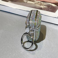 Plated Sparkling Diamond Bluetooth Headphone Case for Apple AirPods 1 3 4th Gen Pro2 Keychain Shockproof Earphone Cover